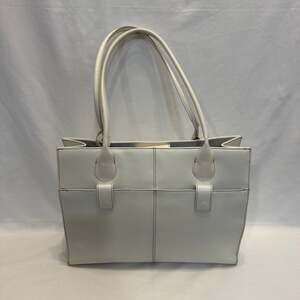 Wilson Leather White Executive Handbag Shoulder Strap Large Tote